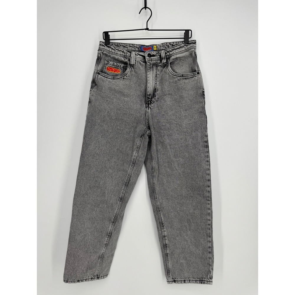 Empyre Loose Fit Skate Jeans Mens 30 Washed Grey Acid Wash Baggy Denim Pants